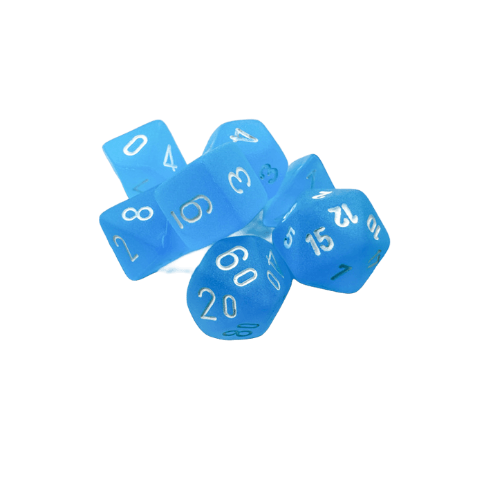 Chessex Mini 7 Set Azul/Blanco CHX 20416