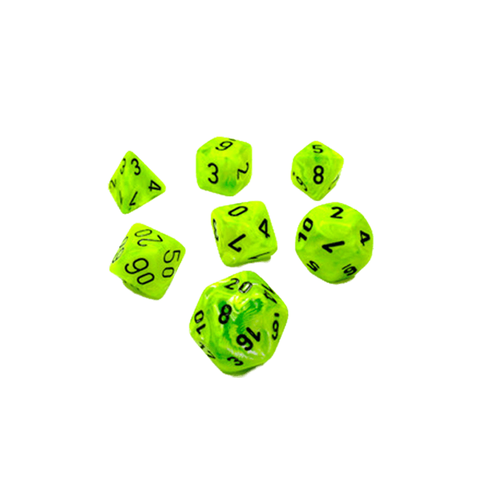 Chessex Mini 7 Set Verde/Negro CHX 20430