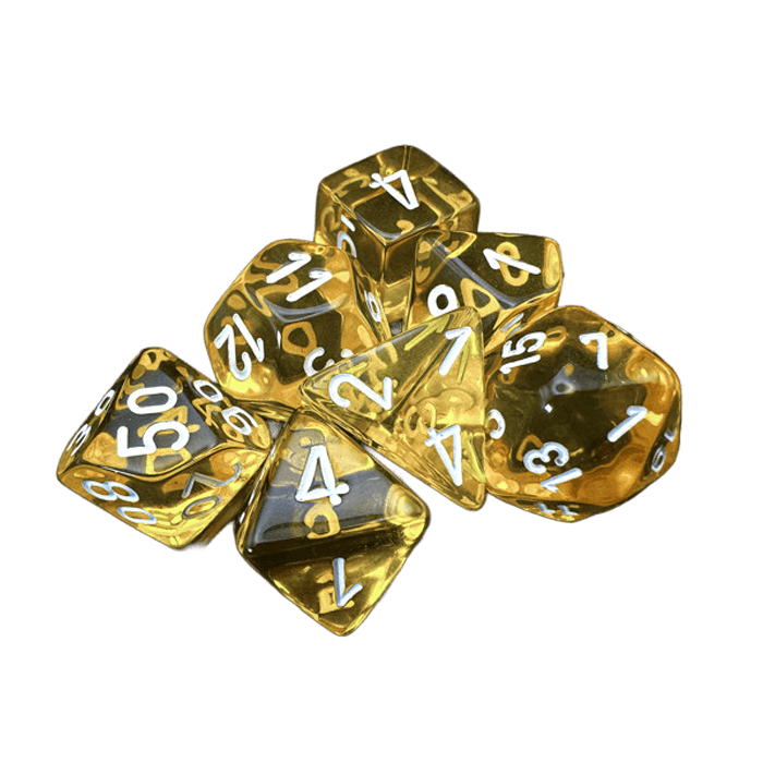 Chessex 7 Set Amarillo/Trasparente CHX23072