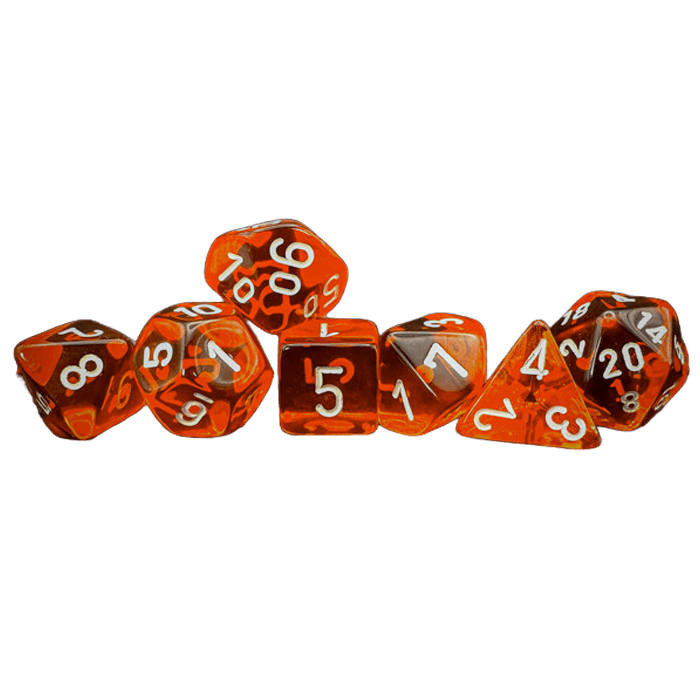 Chessex 7 Set Naranja/Blanco CHX 23073