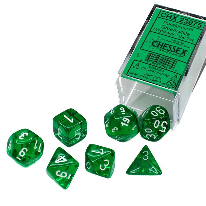 Chessex 7 Set Verde/Blanco CHX 23075
