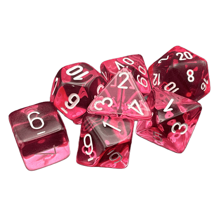 Chessex 7 Set Rosa/Blanco CHX 23084