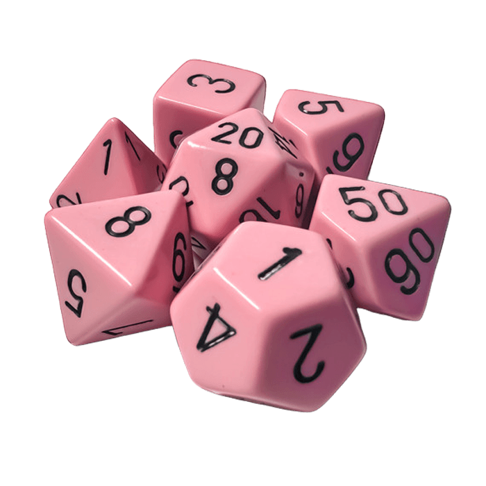 Chessex 7 Set Rosa/Negro CHX 25464