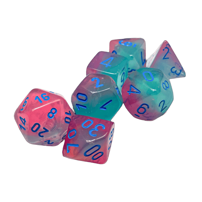 Chessex 7 Set Rosa/Azul CHX 26464