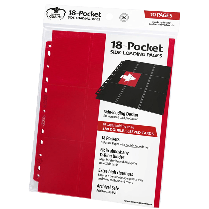 Ultimate Guard 18 Pocket Pages Red