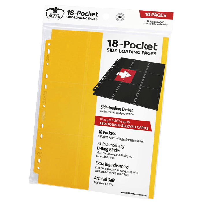 Ultimate Guard 18 Pocket Pages Yellow