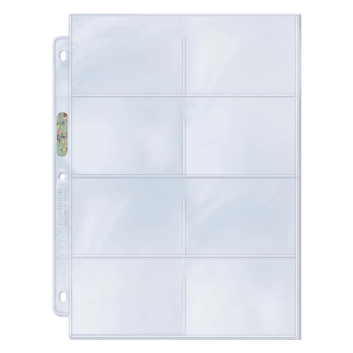 Ultra Pro 8-Pocket Secure Platinum Page
